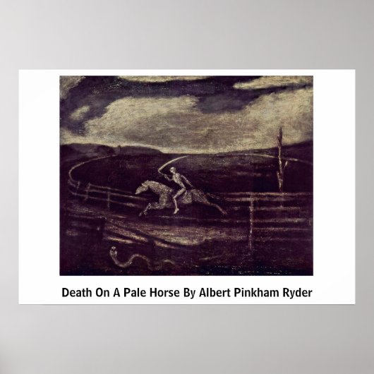 Dood aan een Bleek paard door Albert Pinkham Ryder Poster (Voorkant)