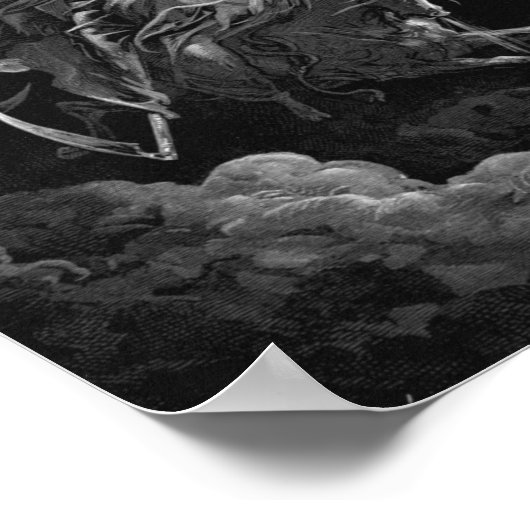 Dood aan een Bleek paard door Gustave Dore Poster (Hoek)