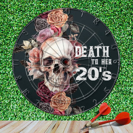 "Dood aan haar 20s" - 30e verjaardag bloemen Dartbord