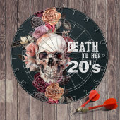 "Dood aan haar 20s" - 30e verjaardag bloemen Dartbord