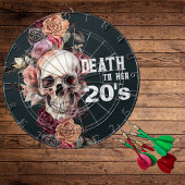 "Dood aan haar 20s" - 30e verjaardag bloemen Dartbord