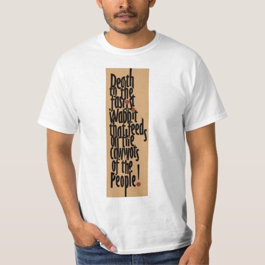 Dood aan het fascistische Wabbit T-shirt (Voorkant)