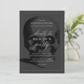 Dood aan je 20's party uitnodiging (Staand voorkant)