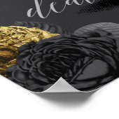 Dood aan je welkomstteken Gold en Black van 20 jaa Poster (Hoek)