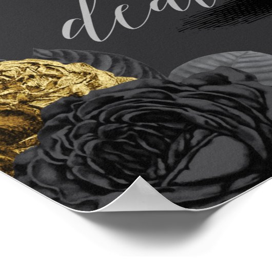 Dood aan je welkomstteken Gold en Black van 20 jaa Poster (Hoek)