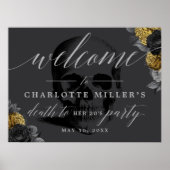 Dood aan je welkomstteken Gold en Black van 20 jaa Poster (Voorkant)