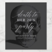 Dood aan je windenergie van twintig jaar wijn etiket (Enkel label)