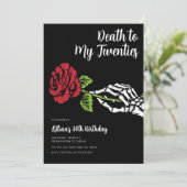 Dood aan mijn 20e Roos van het zeebekken Kaart (Staand voorkant)