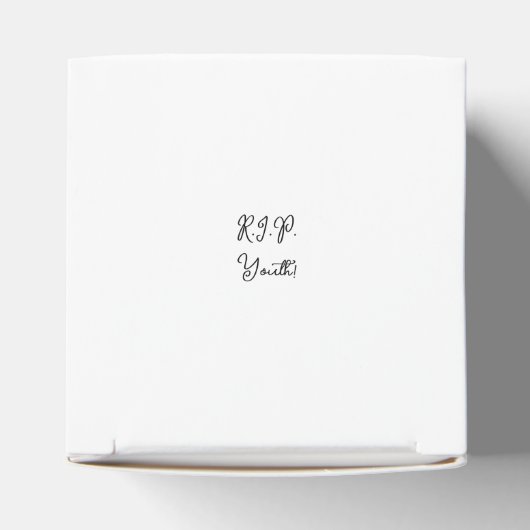 Dood aan mijn 20e verjaardag schedel bedankdoosjes (Bovenkant)