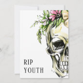 Dood aan mijn 20e verjaardag schedel kaart (Achterkant)