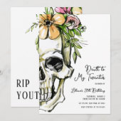 Dood aan mijn 20e verjaardag schedel kaart (Voorkant / Achterkant)