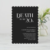 Dood aan mijn 20s 30ste verjaardag kaart (Staand voorkant)