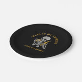 Dood aan mijn 20s Skeleton Papieren Bordje (Gekanteld)