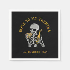 Dood aan mijn 20s Skeleton Servet