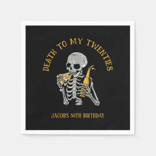 Dood aan mijn 20s Skeleton Servet