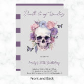 Dood aan mijn 20's Skull Flowers Elk Jaar Verjaard Kaart
