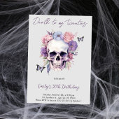 Dood aan mijn 20's Skull Flowers Elk Jaar Verjaard Kaart