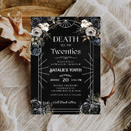 Dood aan mijn 20ste verjaardag uitnodiging