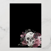 Dood aan mijn 30 Gothic Coffin verjaardagsfeestje Folie Uitnodiging (Achterkant)