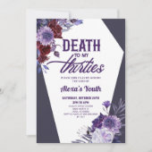 Dood aan mijn dertigers Bloemen 40ste verjaardagsf Kaart (Voorkant)
