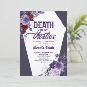 Dood aan mijn dertigers Bloemen 40ste verjaardagsf Kaart (Staand voorkant)