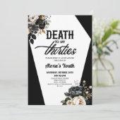 Dood aan mijn dertigers Bloemen 40ste verjaardagsf Kaart (Staand voorkant)