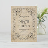Dood aan mijn dertigers Halloween 40ste verjaardag Kaart (Staand voorkant)