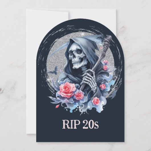 Dood aan mijn jeugd Grim Reaper 30ste verjaardagsf Kaart (Achterkant)