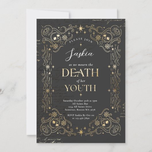 Dood aan mijn jeugd Halloween elke leeftijd verjaa Kaart (Voorkant)