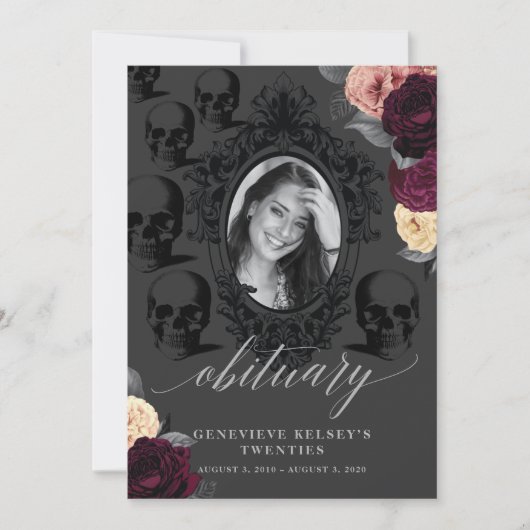 Dood aan mijn jeugd rouwkaart kaart (Voorkant)