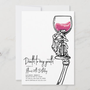 Dood aan mijn jeugd verjaardag uitnodiging