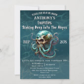 Dood aan mijn jeugdschedel Kraken 30e verjaardagsf Kaart (Voorkant)