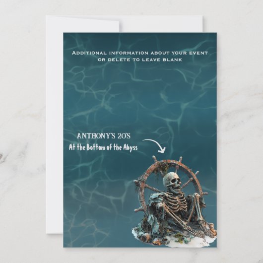 Dood aan mijn jeugdschedel Kraken 30e verjaardagsf Kaart (Achterkant)