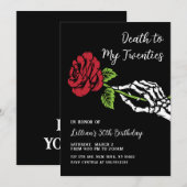 Dood aan mijn Roos Uitnodiging 20s (Voorkant / Achterkant)