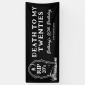 Dood aan mijn Twenties 30th Birthday Party Spandoek (Verticaal)