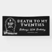 Dood aan mijn Twenties 30th Birthday Party Spandoek (Horizontaal)