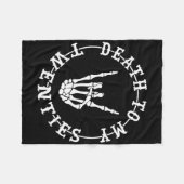 Dood aan mijn twintiger 30e verjaardag Skeleton Ha Fleece Deken (Voorkant (Horizontaal))