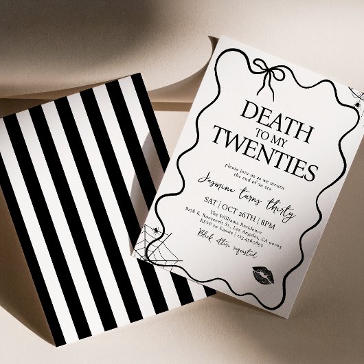 Dood aan mijn twintiger 30e verjaardagsfeestje kaart