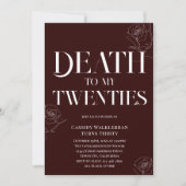 Dood aan mijn twintiger 30ste verjaardag kaart (Voorkant)