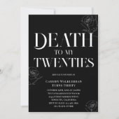 Dood aan mijn twintiger 30ste verjaardag kaart (Voorkant)