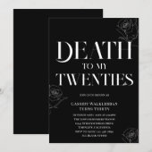 Dood aan mijn twintiger 30ste verjaardag kaart (Voorkant / Achterkant)