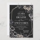 Dood aan mijn twintiger Bloemen 30ste verjaardag Kaart (Voorkant)