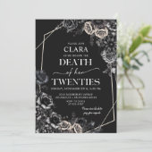 Dood aan mijn twintiger Bloemen 30ste verjaardag Kaart (Staand voorkant)