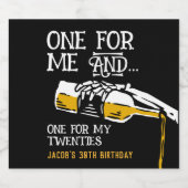 Dood aan mijn twintiger jaren bier etiket (Enkel label)