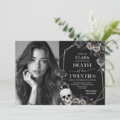 Dood aan mijn twintiger jaren Bloemen 30e verjaard Kaart (Staand voorkant)