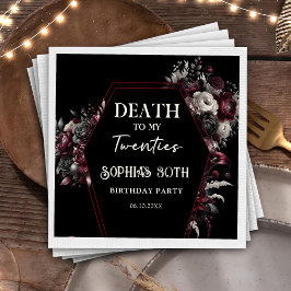 Dood aan mijn twintiger jaren Bloemen 30e verjaard Servet