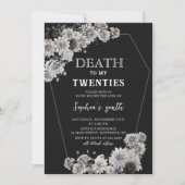 Dood aan mijn twintiger jaren bloemige 30e verjaar kaart (Voorkant)