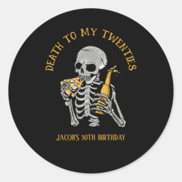 Dood aan mijn twintiger jaren ronde sticker