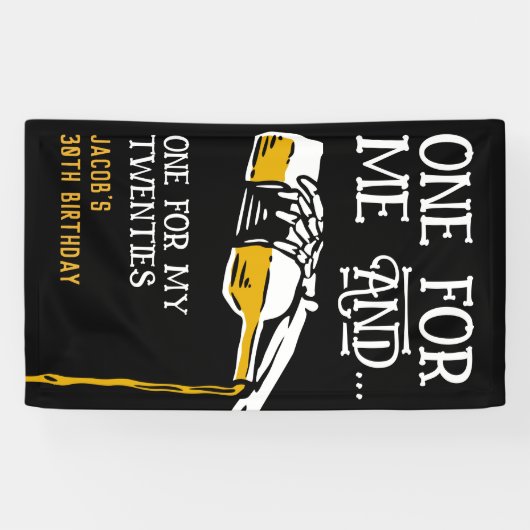 Dood aan mijn twintiger jaren spandoek (Horizontaal)