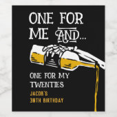 Dood aan mijn twintiger jaren wijn etiket (Enkel label)